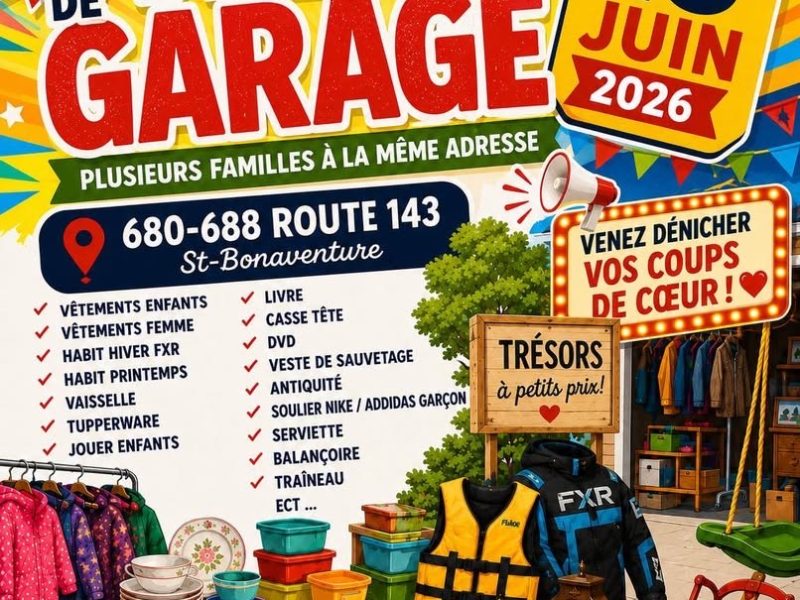 VENTE DE GARAGE 13 juin
