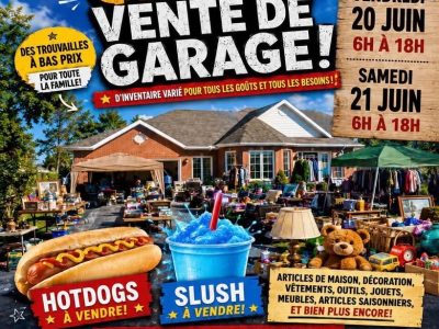 MEGA VENTE DE GARAGE - 20 & 21 juin