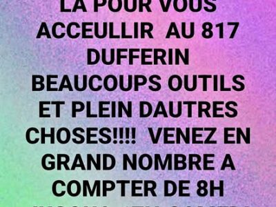 Vente de garage 18 & 19 juillet