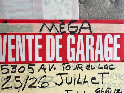 Méga vente de garage, secteur lac à la tortue