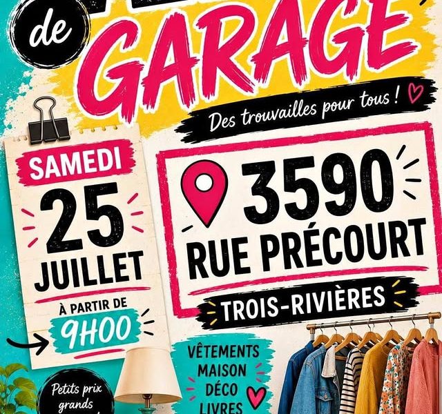 Vente de garage - 25 juillet