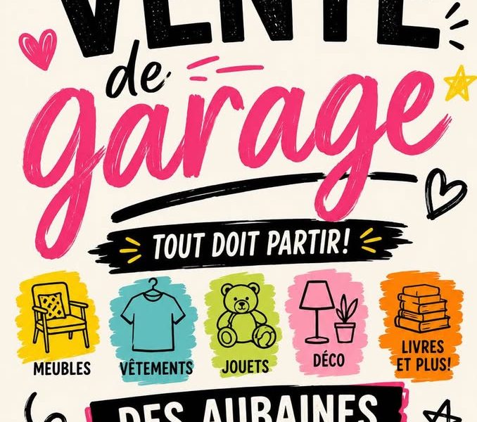 MÉGA VENTE DE GARAGE À ST BRUNO