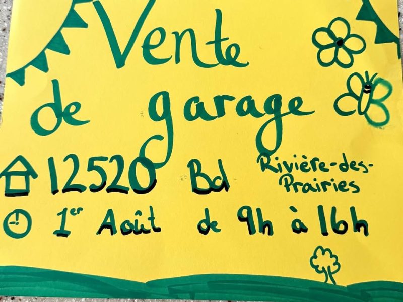 Vente de garage à Montréal
