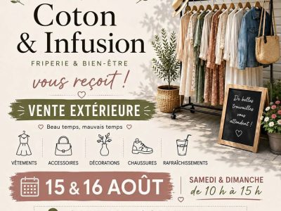 Évènement friperie les 15 et 16 août à Levis