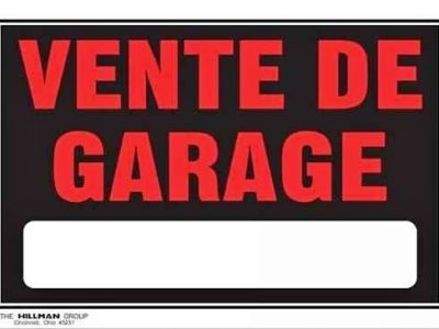 Vente de garage - 11 juillet