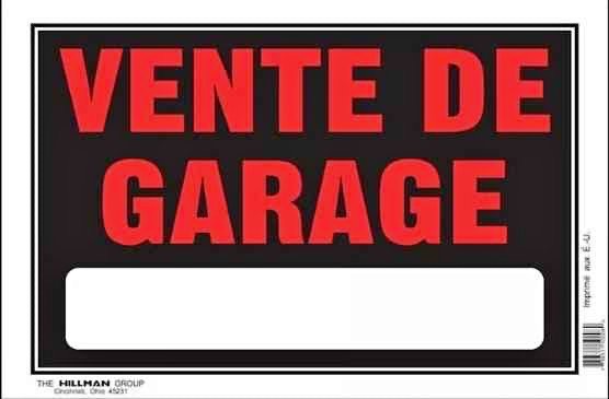 Vente de garage - 11 juillet