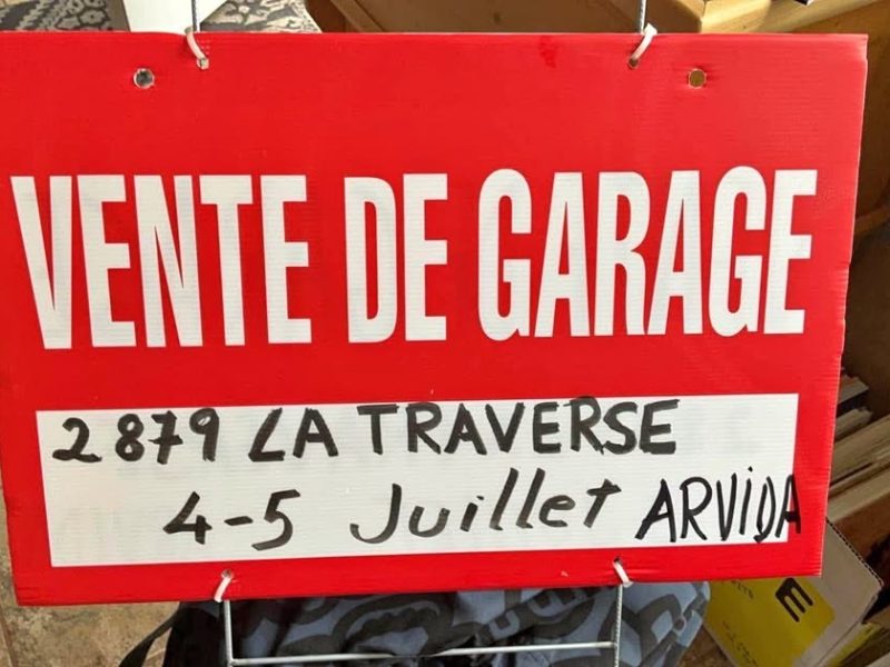 Vente de garage les 4 et 5 juillet