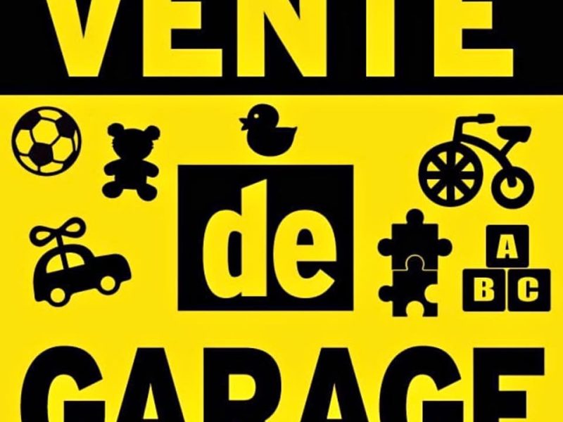 Mega vente de garage samedi 4 et dimanche 5 juillet