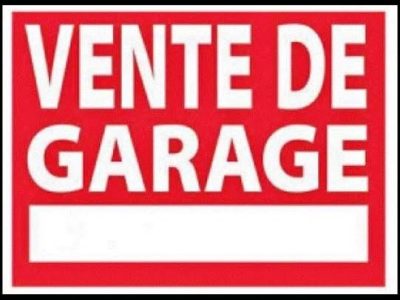 Vente de garage 4 et 5 juillet