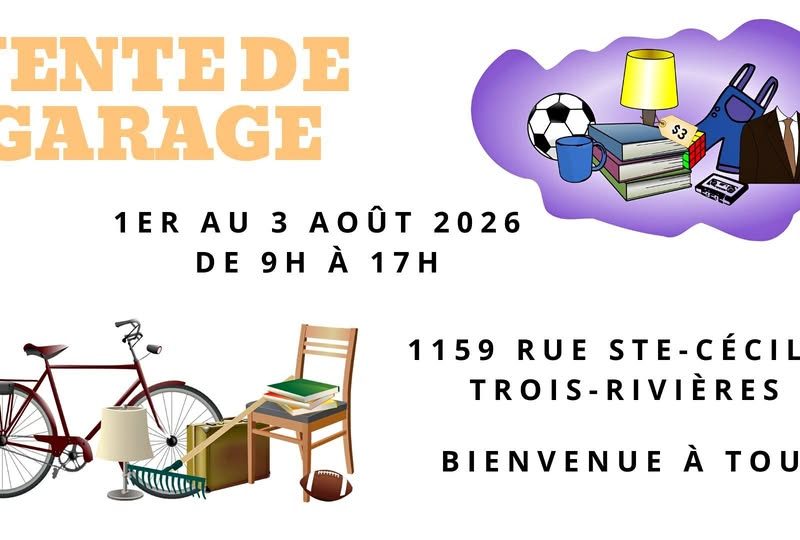 Vente de garage à Trois-Rivières