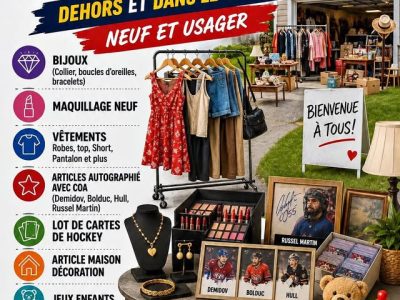 Vente de garage dans le garage à Sainte-Marthe-sur-le-Lac