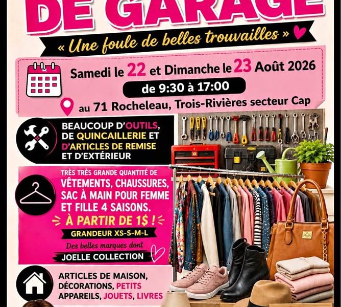 VENTE DE GARAGE à Trois-Rivières