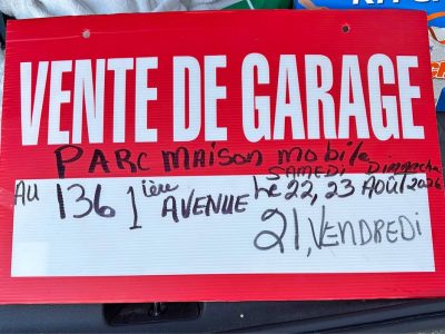 Vente de garage Park maison mobile
