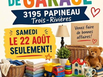 Vente de garage à Trois-Rivières