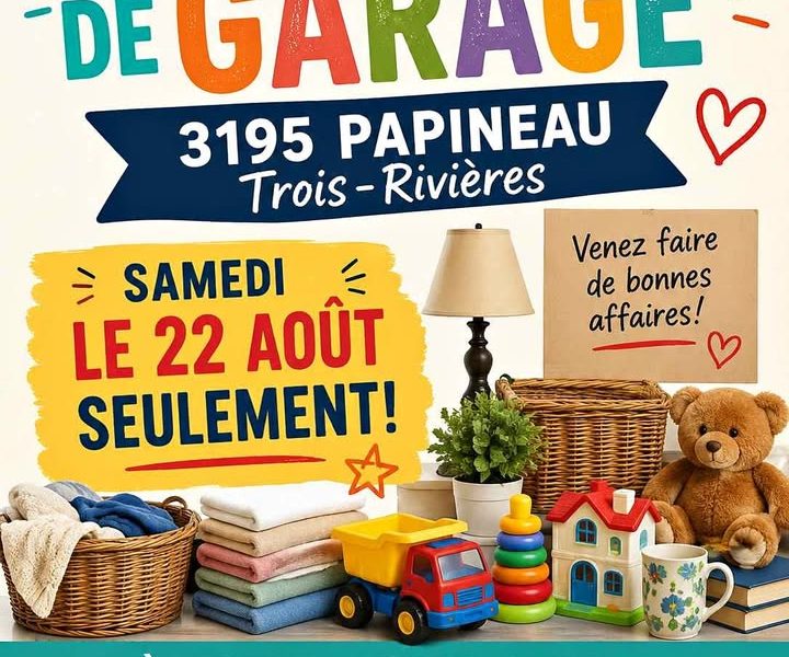 Vente de garage à Trois-Rivières
