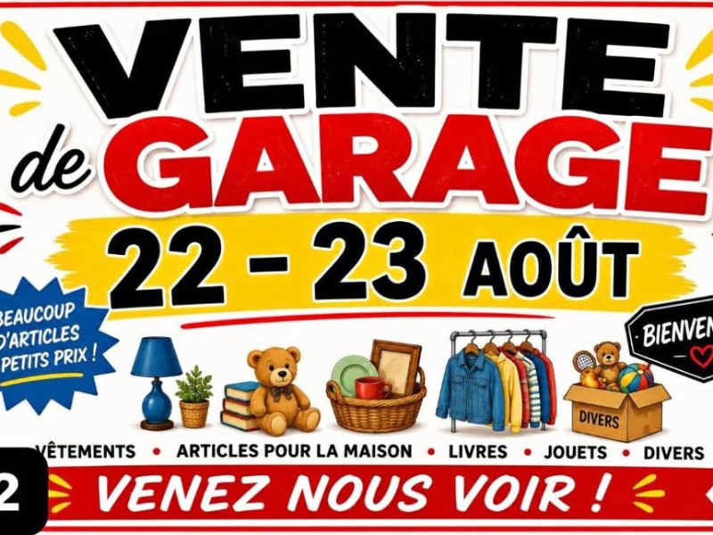 Vente de garage-plusieurs familles à Drummondville