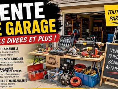 VENTE DE GARAGE – OUTILS DIVERS à Val-Joli