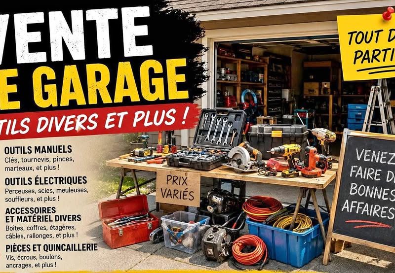 VENTE DE GARAGE – OUTILS DIVERS à Val-Joli