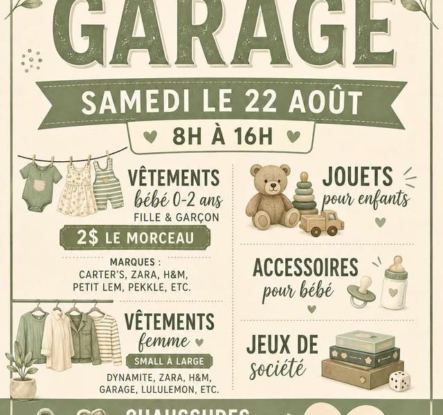 Vente de garage • Saint-Amable