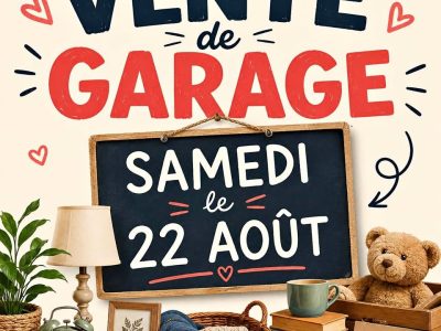 Vente de Garage - Samedi 22 Août à Laval