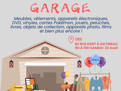 Garage Sale-Vente de Garage