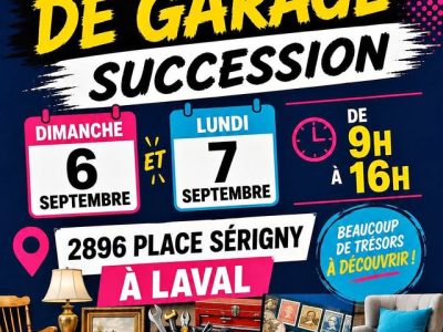 Vente de garage / succession à Laval