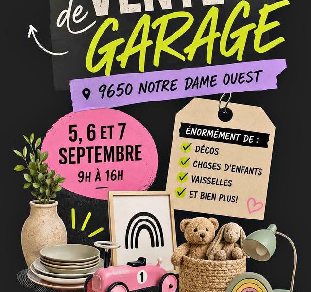 Vente de garage à Trois-Rivières