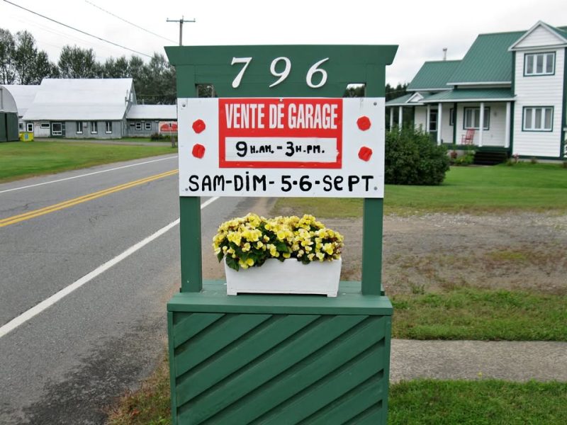 Vente de garage à Trois-Rives