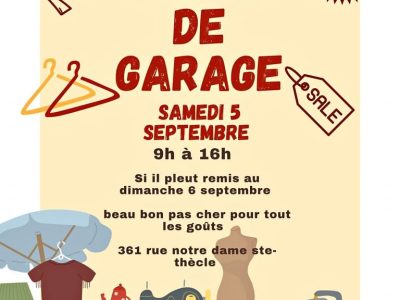 Vente de garage à Ste-Thècle