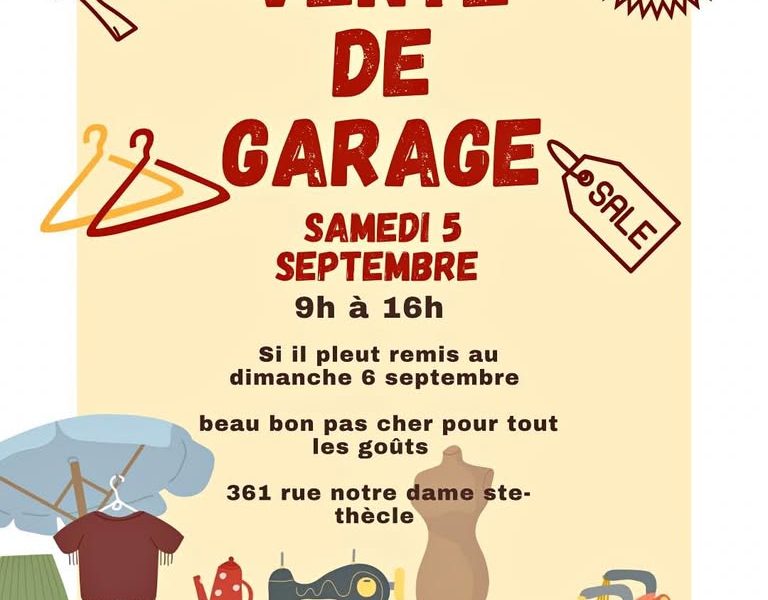 Vente de garage à Ste-Thècle