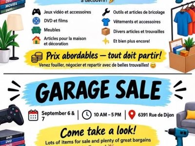 Vente de Garage | Garage Sale à Montréal
