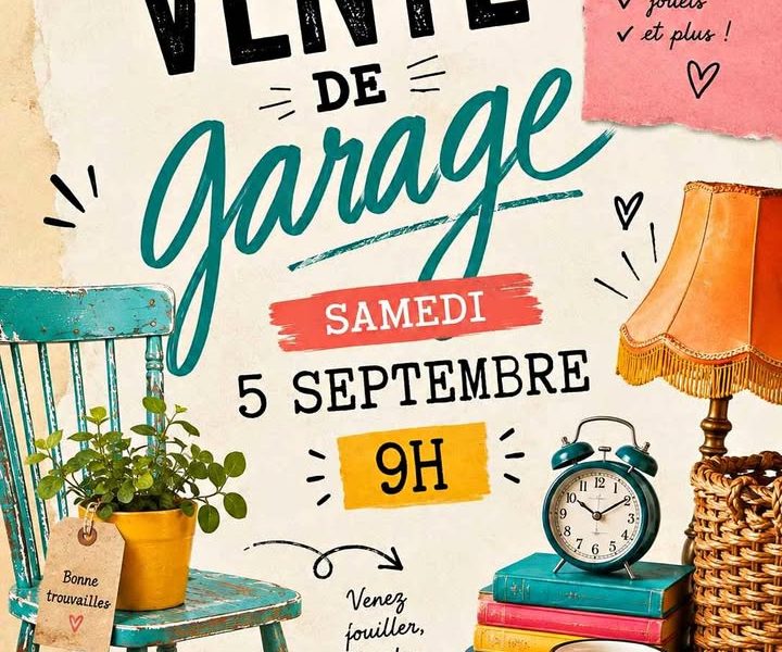 Vente de garage 5 septembre à Trois-Rivières