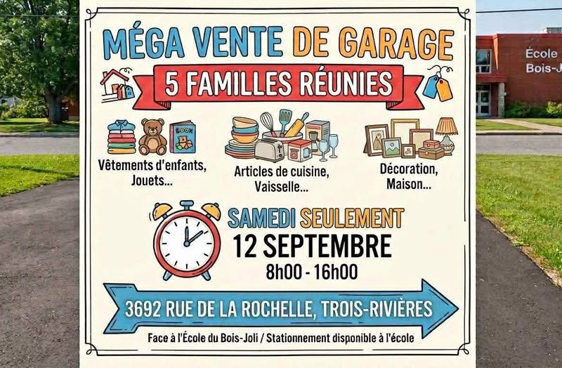Vente de garage à Trois-Rivières