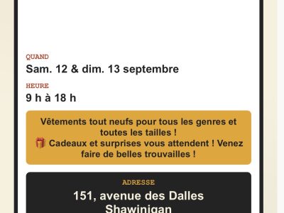 Vente de garage