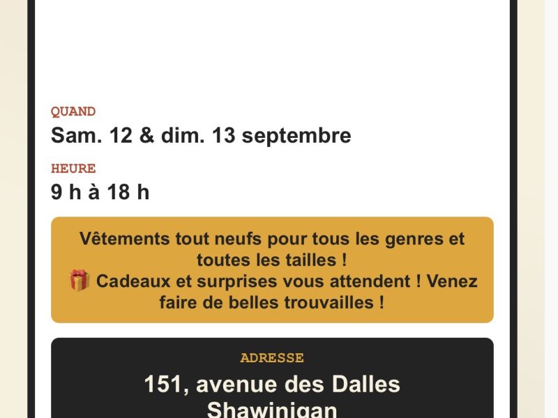 Vente de garage